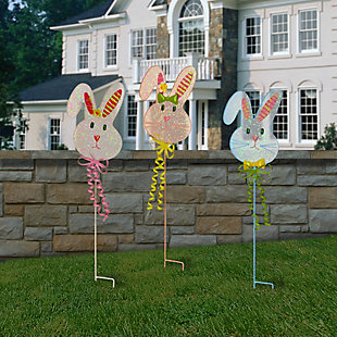 National Tree Company 24" Easter Bunny Decor Set of 3, , rollover