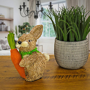 National Tree Company 12" Easter Bunny with Carrot, , rollover
