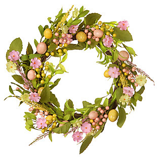 National Tree Company 22" Easter Wreath with Eggs, , rollover