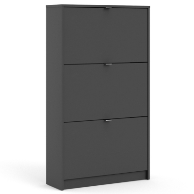 Tvilum Bright 3-Drawer Shoe Cabinet, Black