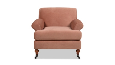 Jennifer Taylor home Alana Lawson Accent Arm Chair, Peach Orange, large