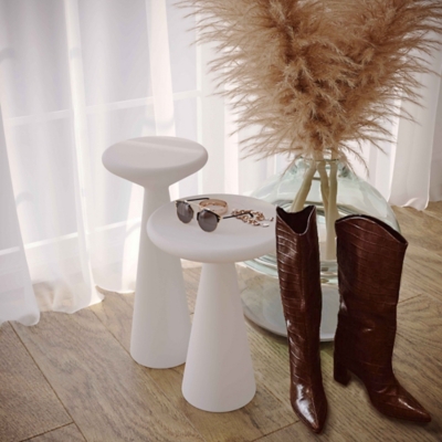 TOV Furniture Gianna Concrete Accent Tables - Set of 2, , rollover