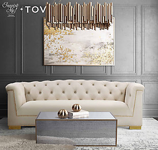 TOV Furniture Lana Mirrored Coffee Table, , rollover