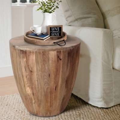 A600068027 Arthur Cylindrical Side End Table, Brown sku A600068027