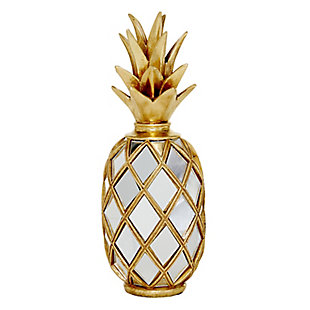 Bayberry Lane Pineapple Sculpture with Mirror Accents, , large
