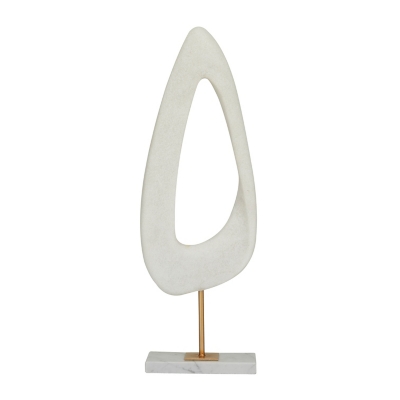 Bayberry Lane Contemporary Abstract Sculpture, White