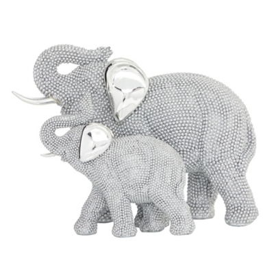 Bayberry Lane Glam Elephant Sculpture, Silver