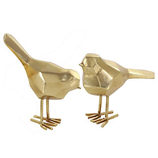 Bayberry Lane CosmoLiving by Cosmopolitan Set of 2 Bird Sculpture, Gold, large