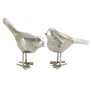 Bayberry Lane CosmoLiving by Cosmopolitan Set of 2 Bird Sculpture, Gray, large