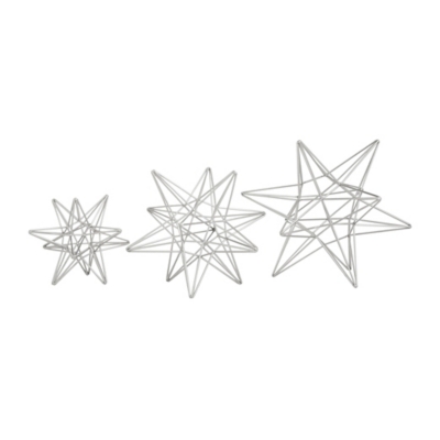 CosmoLiving by Cosmopolitan Star Sculpture (Set of 3), , large