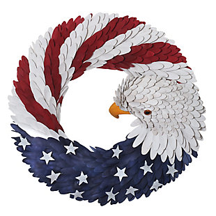 National Tree Company 21" Patriotic Eagle Wreath, , large