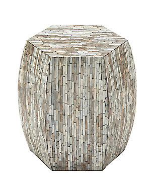 Bayberry Lane Mother of Pearl Hexagon Accent Table, , large