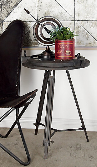 Bayberry Lane Compass Accent Table with Clock, , rollover