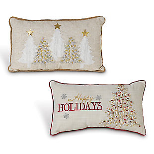 GIL Set of 2, 20-in L Fabric Holiday Design Pillows, , large