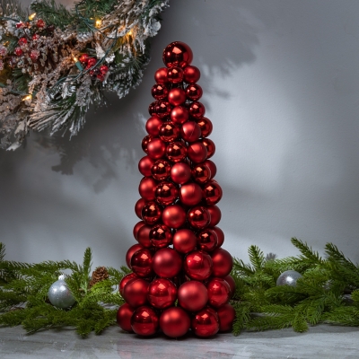 A600069555 GIL 18 in Christmas Ornament Cone Tree, Red sku A600069555