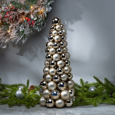 A600069563 GIL 18 in Christmas Ornament Cone Tree, Gold sku A600069563