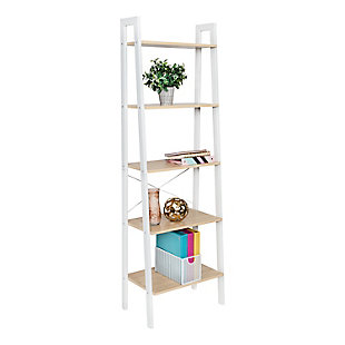 Honey-Can-Do Wood and Metal A-Frame Ladder Shelf, 5 Tiers, , large