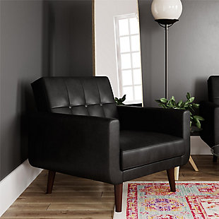 Atwater Living Nova Modern Chair, Black, rollover