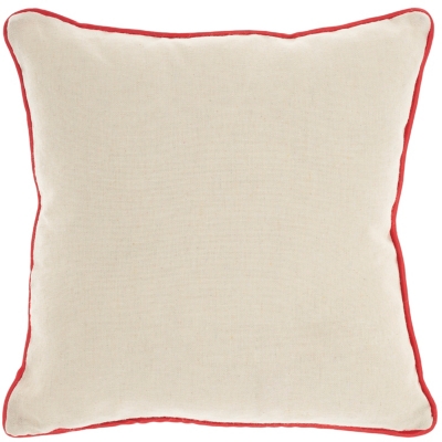 Mina Victory Curly Faux Fur Ivory Throw Pillow 22 x 22