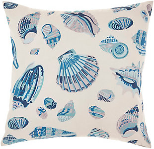 Nourison Waverly Pillows Low Tide Indoor/Outdoor Throw Pillow, Blue, large
