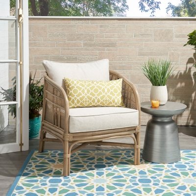 Waverly Lovely Lattice 12 x 21 Yellow Indoor/Outdoor Throw