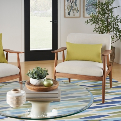 Waverly Waverly Pillows Solid Indoor/Outdoor Throw Pillow, Green, rollover