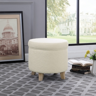 HomePop Round Storage Ottoman | Ashley