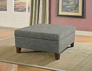 HomePop Large Square Storage Ottoman, , rollover
