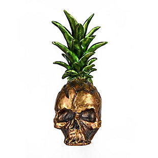 National Tree Company 14" Halloween Pineapple Skull Tabletop Décor, , large
