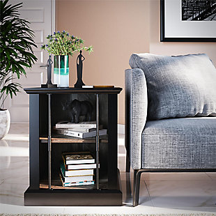 Ameriwood Home Hutton  End Table with 2 Open Shelves, , rollover