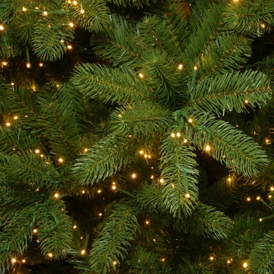 National Tree Company Feel-Real Downswept Douglas Fir Tree with Clear Lights, 7.5