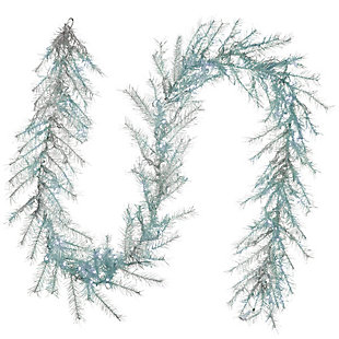 National Tree Company 9 ft. Pre-Lit Crystal Silver Metallic Garland with 100 LED Lights, , large