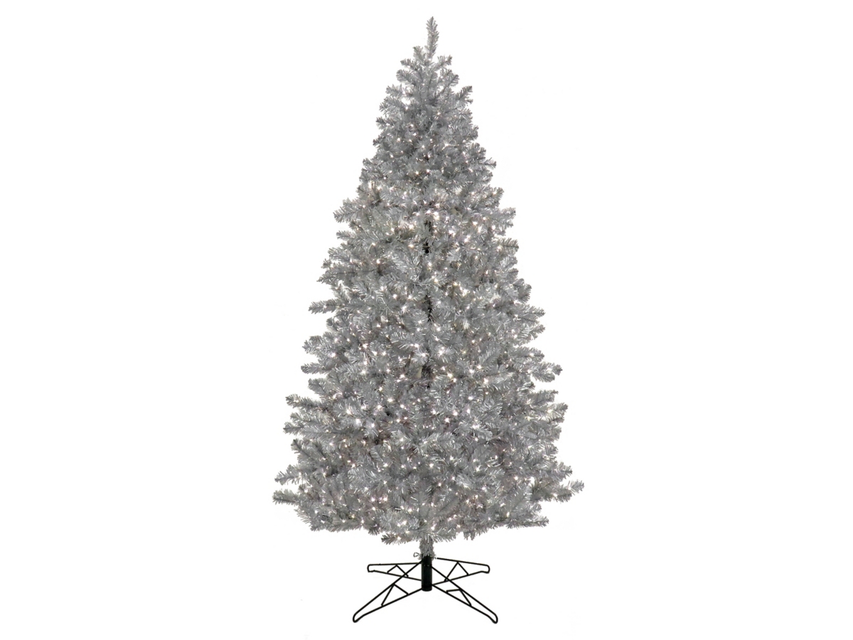 National Tree Company 7.5 ft. Pre-Lit Christmas Matte Silver