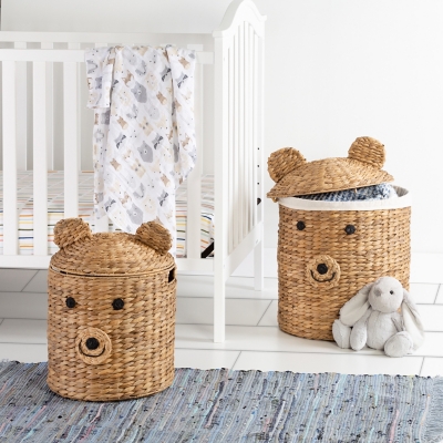 XL Rope Storage baskets Round Woven Hamper Basket Toy Organizer