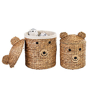 Honey-Can-Do Set of Two Bear Shaped Storage Baskets, , large