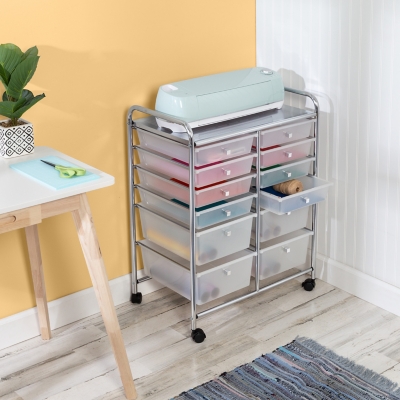 Honey-Can-Do 12-Drawer Rolling Craft Storage Or Office Cart, , large