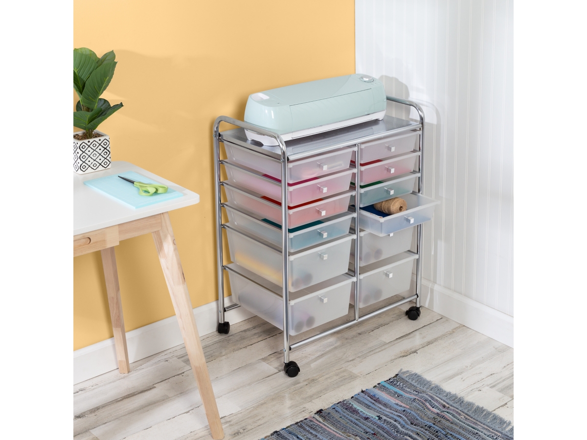 Honey-Can-Do 12-Drawer Rolling Craft Storage Or Office Cart