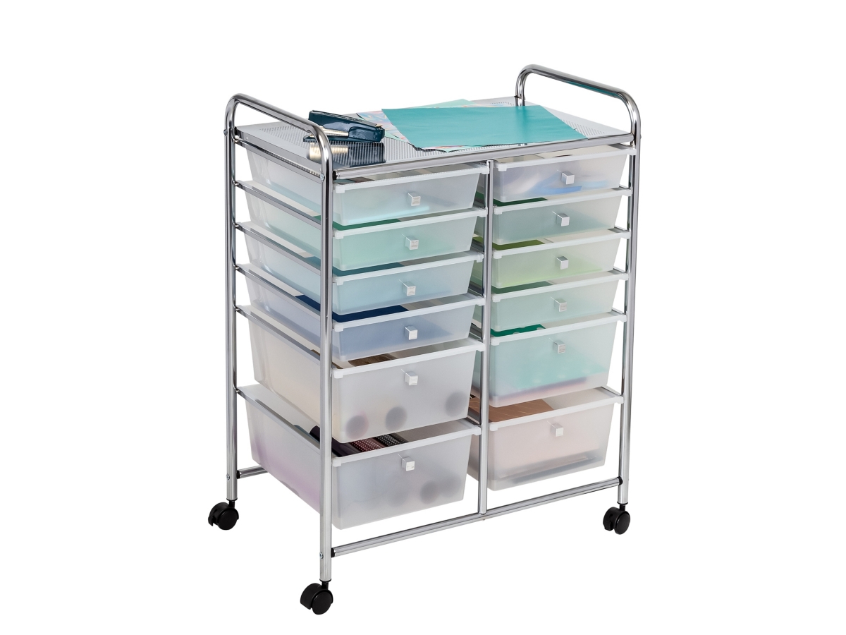 HONEY JOY 4-Drawer Rolling Storage Cart Drawer Cabinet Craft Storage Metal  Rack Organizer Shelf with Wheels Multicolor TOPB003951 - The Home Depot