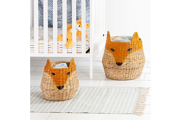Honey-Can-Do Set of Two Fox Shaped Storage Baskets | Ashley