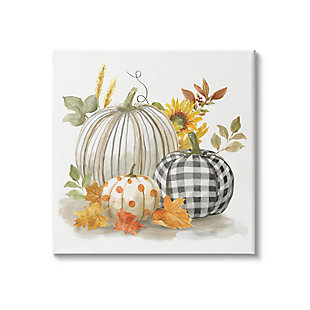 Patterned Pumpkins Autumn Harvest Country Still Life Patterned Pumpkins Autumn Harvest Country Still Life ,30 x 30, Canvas Wall Art, , rollover
