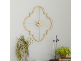CosmoLiving by Cosmopolitan Quatrefoil Wall Clock