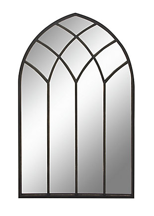 Bayberry Lane Window Pane Inspired Wall Mirror with Arched Top 30"W X 48"H, , large