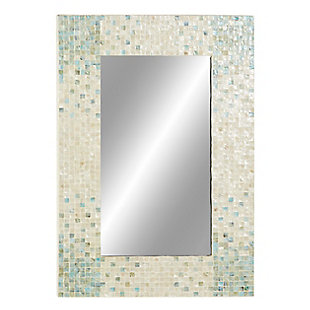 Bayberry Lane Coastal Mother of Pearl Wall Mirror, , large