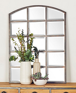 Bayberry Lane Window Pane Inspired Wall Mirror with Arched Top 30"W X 40"H, , rollover