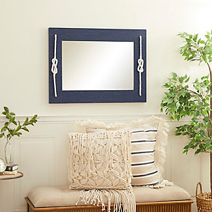 Bayberry Lane Wall Mirror with Knotted Rope 23" x 2" x 31", , rollover
