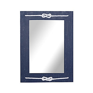 Bayberry Lane Wall Mirror with Knotted Rope 23" x 2" x 31", , large