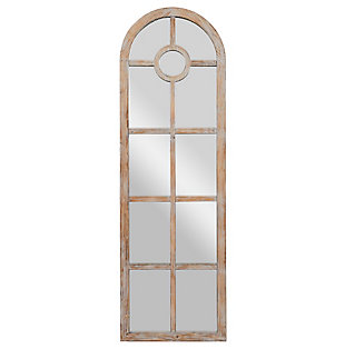 Bayberry Lane Window Pane Inspired Wall Mirror with Arched Top 23"W X 72"H, , large