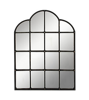 Bayberry Lane Window Pane Inspired Wall Mirror with Arched Tops and Studs 36"W X 48"H, , large