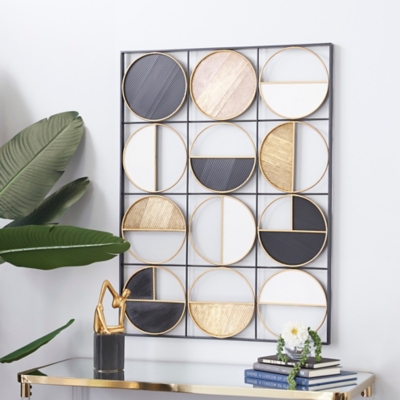 CosmoLiving by Cosmopolitan Half Moon Wall Decor  30" x 1" x 40", , rollover