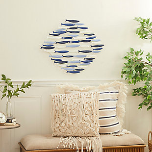 Bayberry Lane Indoor Outdoor Fish Wall Decor 27" x 1" x 22", , rollover